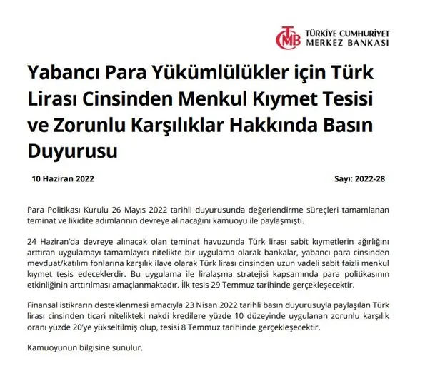 Merkez Bankası'ndan zorunlu karşılık düzenlemesi: Yüzde 10'dan 20'ye çıkarıldı-3