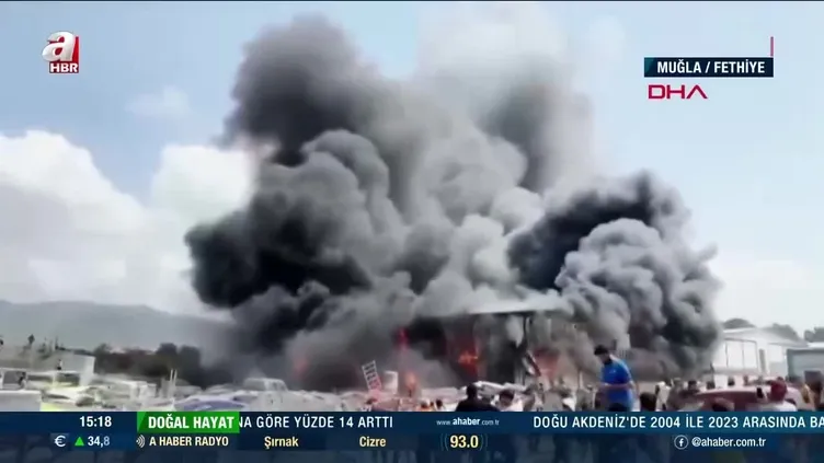 Muğla'da işçilerin kaldığı bir konteyner yandı: Ortalık alev topuna döndü!