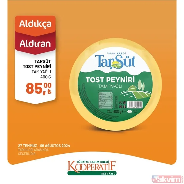 Tarım Kredi Market'te 60 üründe dev indirim! Katalogda yok yok! Taze Kaşar 249 TL, Siyah Zeytin 115 TL, Tuvalet Kağıdı 40'lı 209 TL... - 11