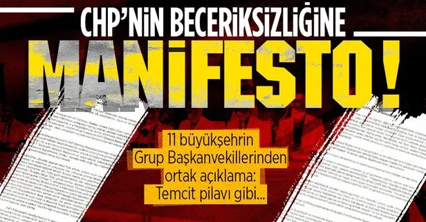 CHP belediyeciliğine zehir zemberek sözler! 11 büyükşehrin AK Partili Grup Başkanvekillerinden manifesto!