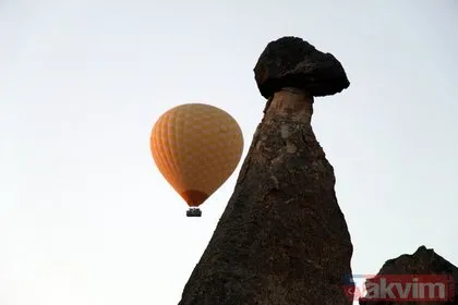 Gökyüzünde görsel şölen! Kapadokya’da balonlar havalandı