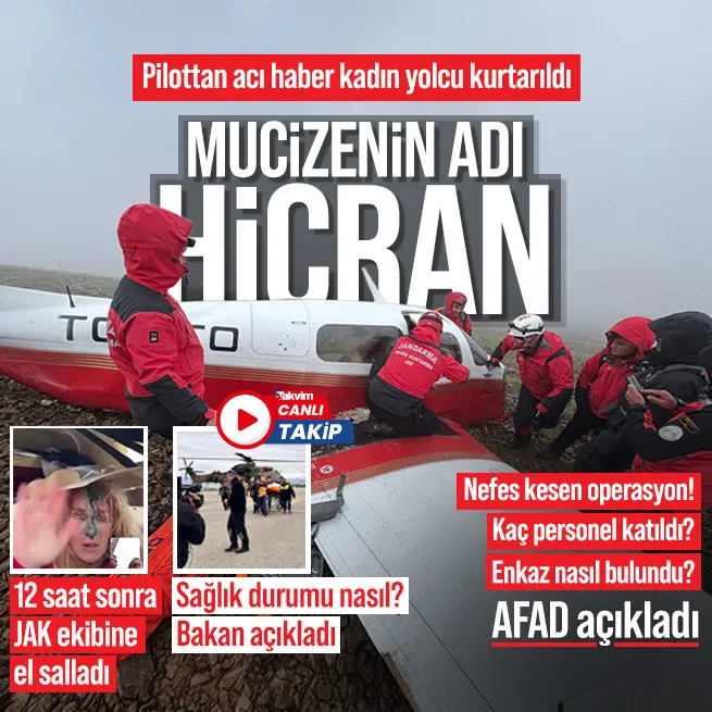 Erzurum-Rize sınırında uçak kazası | Pilot hayatını kaybetti kadın yolcu kurtarıldı | Sağlık durumunu Bakan Memişoğlu açıkladı