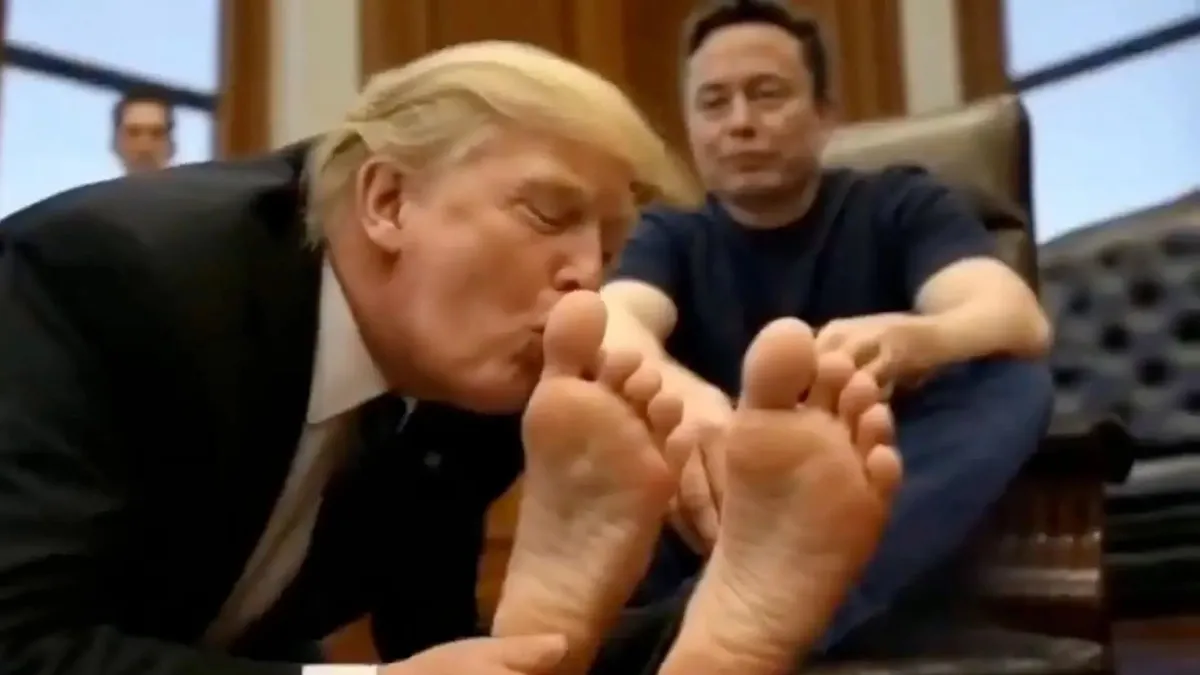 Trump’a deepfake darbe! Yapay zekayla Elon Musk’ın ayağını öptürdüler: Bakanlık binasında yayımladılar