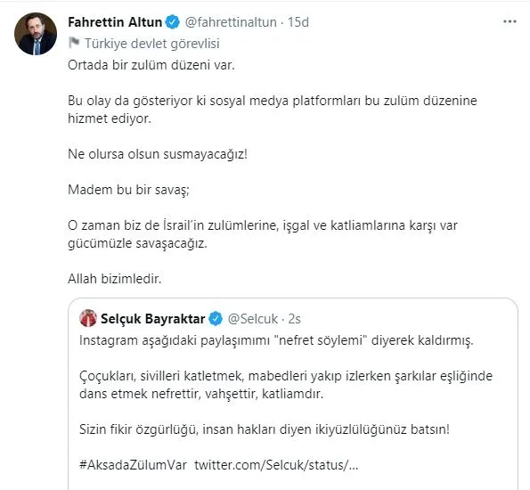 instagramdan-sansur-selcuk-bayraktarin-israili-elestiren-paylasimini-kaldirdi-1620768243430.jpg Facebook ve Instagram'dan sansür! Selçuk Bayraktar’ın İsrail’i eleştiren paylaşımı kaldırıldı...-3