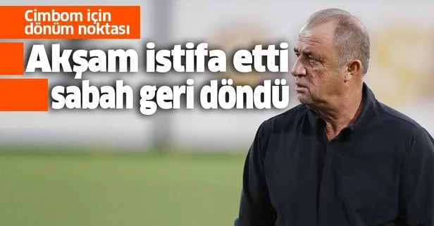 Akşam istifa etti sabah geri döndü