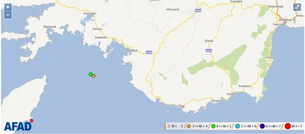 Muğla Dalaman'da korkutan deprem! Son depremler-1