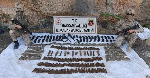 Hakkari’de bölücü terör örgütü PKK’ya operasyon! Büyük miktarda silah ve mühimmat ele geçirildi
