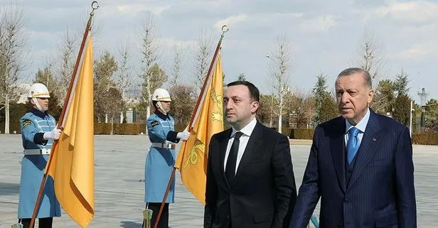 Başkan Erdoğan Külliye’de Gürcistan Başbakanı İrakli Garibaşvili’yi kabul etti