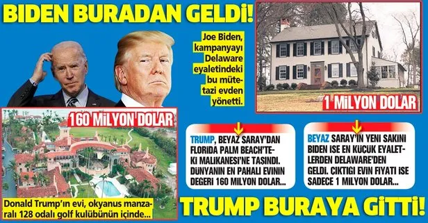 Donald Trump ve ABD’nin yeni başkanı Joe Biden’ın zenginlik farkı evleriyle ortaya çıktı