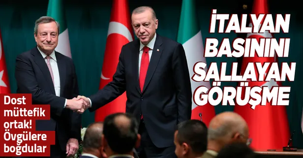 Başkan Erdoğan-Draghi görüşmesindeki pozitif hava İtalya basınında: Ortak, dost, müttefik