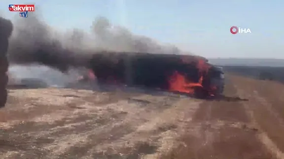 Yanan tırda yaralandı: "Beni burada bırakın" diyerek yere yatıp ağladı