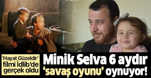 ’Hayat Güzeldir’ filmi İdlib’de gerçek oldu! Suriyeli minik Selva, 6 aydır savaş oyunu oynuyor
