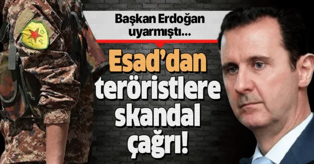 Esad’dan YPG’li teröristlere skandal çağrı! Orduya katılmalarını istedi...