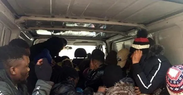Tekirdağ’da kamyonette 46 düzensiz göçmen yakalandı