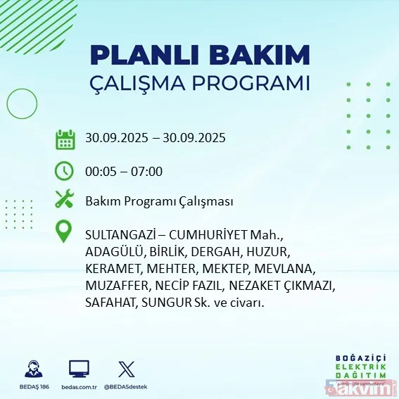 İstanbul’un 23 ilçesinde elektrikler kesilecek! 30 Eylül 2025 BEDAŞ kesinti listesi - 7