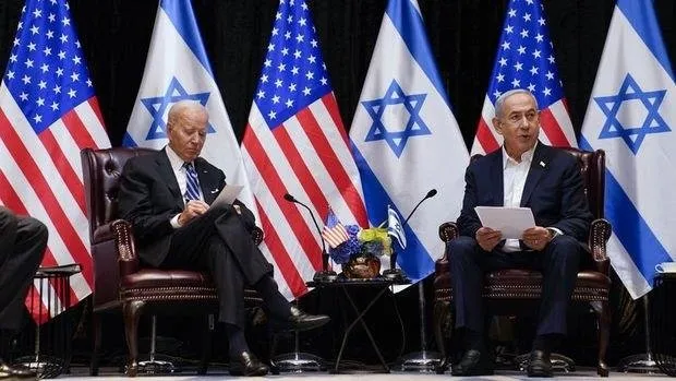ABD Başkanı Biden ve İsrail Devlet Başkanı Netanyahu.