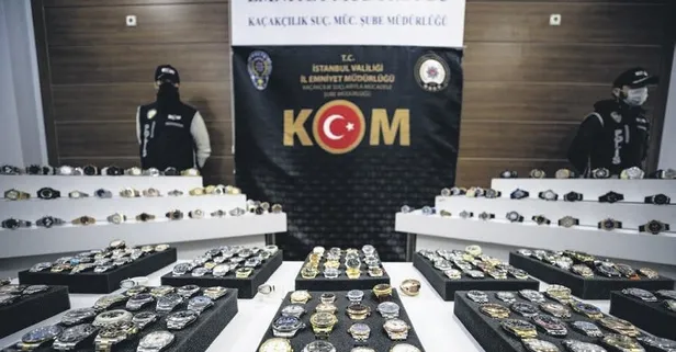 Çalar saat! Piyasa değeri yaklaşık 3 milyon lira olan bin 539 saat ve 67 gözlük ele geçirildi