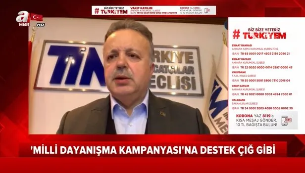 Başkan Erdoğan'ın başlattığı 'Biz Bize Yeteriz Türkiyem' kampanyasına TİM 15 milyon TL bağışladı!