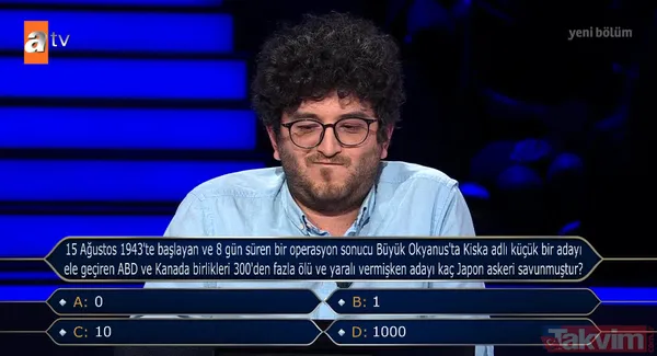 Askersiz Kiska Adası'nda 300'den fazla kayıp! Kenan İmirzalıoğlu'nun sunduğu Kim Milyoner İster'de 'İkinci Dünya Savaşı' sorusu - 3