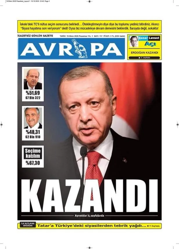 KKTC'de seçimi UBP kazandı! Türkiye düşmanı Afrika gazetesine şok: Akıncı'dan sonra TDP'nin de defteri dürüldü-5