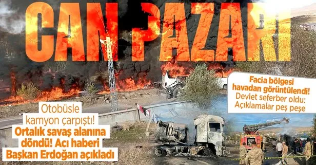 Son dakika: Ağrı’da feci kaza! Yolcu otobüsü ve TIR çarpıştı! Acı haberi Başkan Erdoğan açıkladı