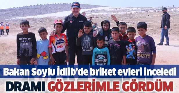 İçişleri Bakanı Süleyman Soylu, İdlib'deki briket evleri inceledi: Dramı gözlerimle gördüm