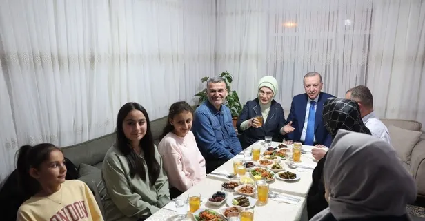 Başkan Erdoğan ve eşi Emine Erdoğan, Ankara'da Ali Osman Taş ve ailesine iftarda misafir oldu