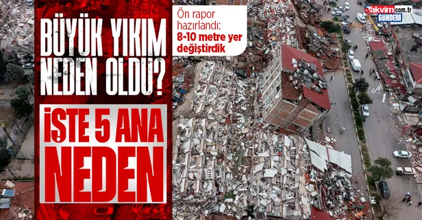 İşte depremin ön raporu! Büyük yıkım neden oldu? Uzmanlar 5 maddede sıraladı! 8-10 metre yer değiştirdik
