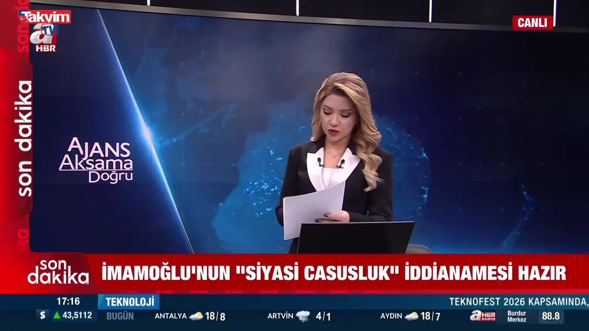 Ekrem İmamoğlu'na casusluktan iddianame!