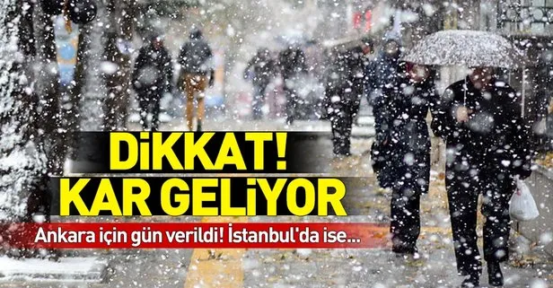 Meteoroloji’den Ankara için son dakika hava durumu uyarısı geldi! İstanbul’a kar ne zaman yağacak?
