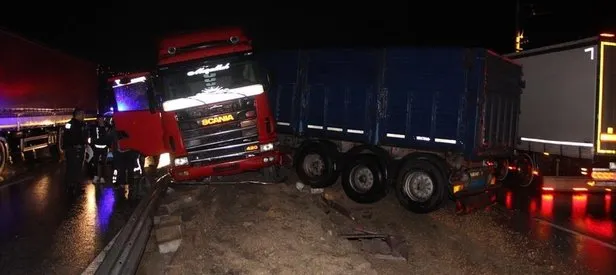 Manisa’da alkollü tır şoförü yoldan çıktı
