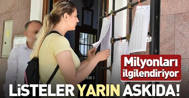 Seçmen listeleri yarın askıda