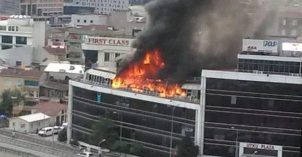 İkitelli’de iş merkezinde büyük yangın