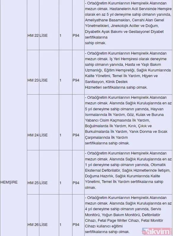 Kamuda istihdam fırsatı! 382 sözleşmeli personel alınacak: Güvenlik, şoför, hemşire, büro personeli, sağlık teknikeri... - 18