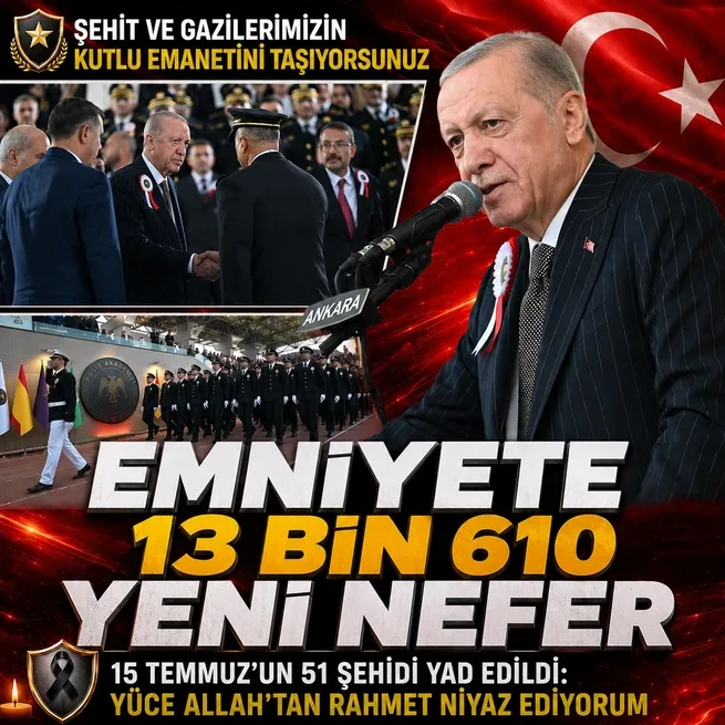 Polis Akademisi’nde mezuniyet heyecanı! Emniyet’e 13 bin 610 yeni nefer: 15 Temmuz şehitleri unutulmadı