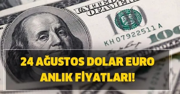Anlık döviz kurları… Dolar Euro güne nasıl başladı? 24 Ağustos dolar euro kuru ne kadar?