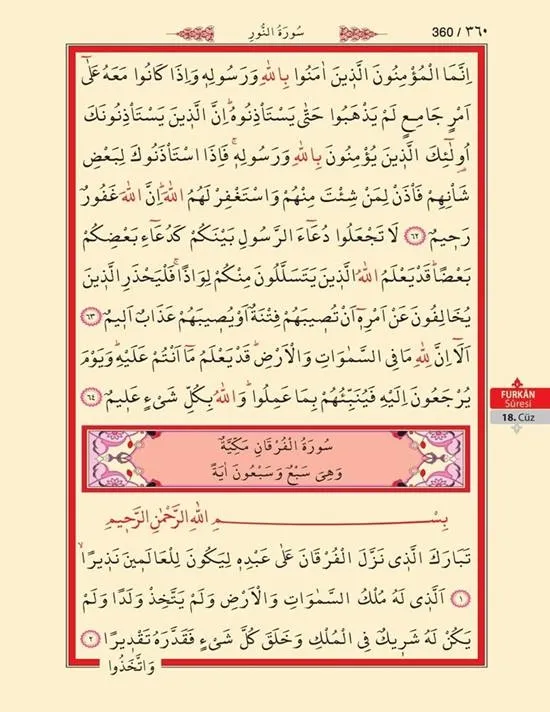 Furkan Suresi - Furkan Suresi 74. Ayet - Furkân Suresi Anlamı, Tefsiri, Türkçe ve Arapça Okunuşu - Furkân Suresi Dinle Oku-3