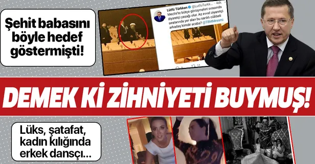 Şehit babasının sarık ve cübbesini eleştiren Lütfü Türkkan'ın kızından köşkte lüks noel partisi!