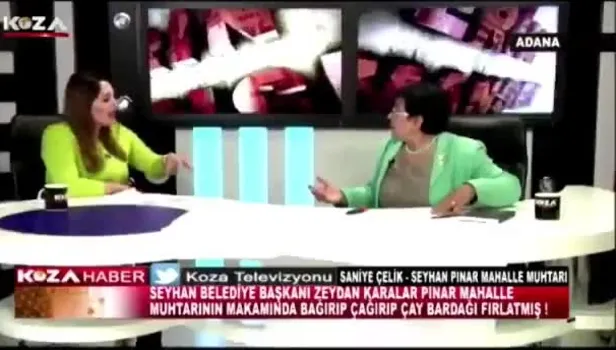 HDP destekli CHP ve İP’in, Adana Büyükşehir adayı Zeydan Karalar'dan skandal hareket! Kadın muhtara çay bardağı fırlattı