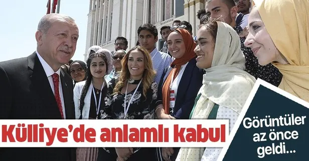 Başkan Erdoğan Amerikalı ve Kanadalı öğrencileri kabul etti