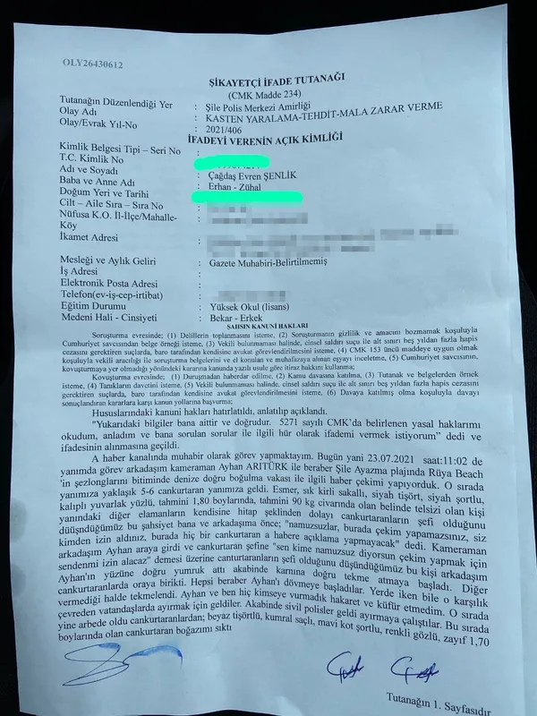 İşte darp raporu! Cankurtaranlar A Haber ekibine saldırdı kameramanın burnu kırıldı-5