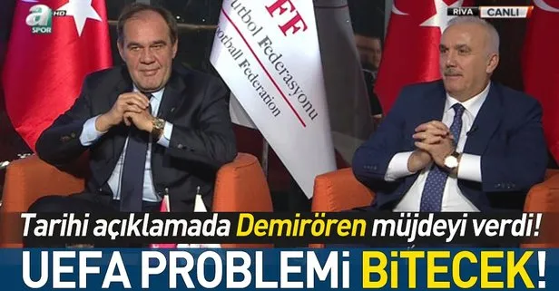 Türk futbolunda devrim! Yıldırım Demirören ve Hüseyin Aydın canlı yayında açıkladı...
