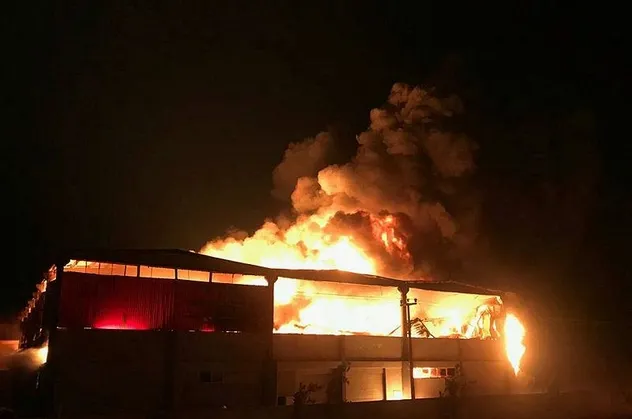 Gaziantep'te korkutan fabrika yangını