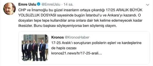 Seçim sonrası FETÖ'cü Emre Uslu'dan CHP'ye mesaj-1