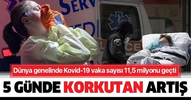 Son dakika: Dünya genelinde Kovid-19 vaka sayısı 11,5 milyonu aştı