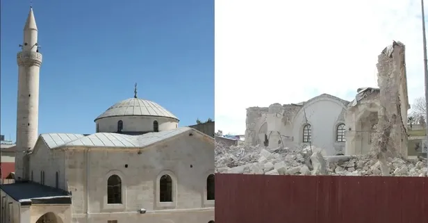 Asrın felaketinde yürek burkan kareler: Tarihi yapılar yerle bir oldu!