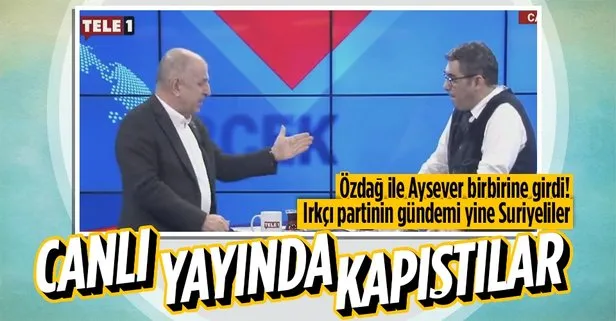 Zafer Partisi Genel Başkanı Ümit Özdağ ile Enver Aysever arasında canlı yayında Suriyeli tartışması