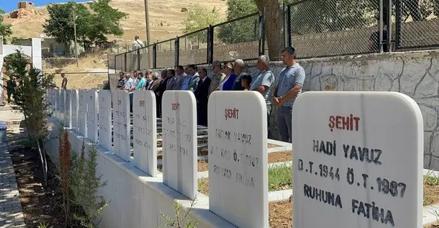 Alçak terör örgütü PKK’nın Mardin Ömerli’de 35 yıl önce katlettiği 16’sı çocuk 8i kadın 30 sivil anıldı