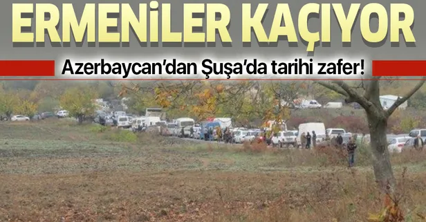 Azerbaycan'dan Şuşa'da tarihi zafer! Ermeniler bölgeden böyle kaçtı