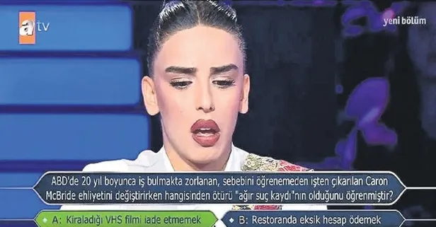 Milyoner'e heyecanıyla damga vurdu!